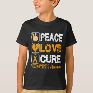Love Peace Cure Rsd Crps Awareness T-Shirt