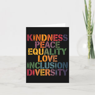 Love Peace Diversity Inclusion Equality Black Hist Card