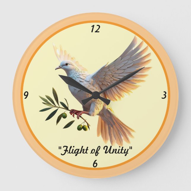 "Love Peace Harmony Always" Large Clock (Front)