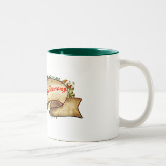 Love Peace & Harmony Two-Tone Coffee Mug
