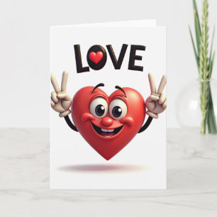 Love Peace Heart Card