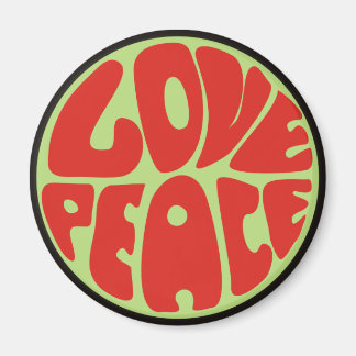 love peace hippie magnet