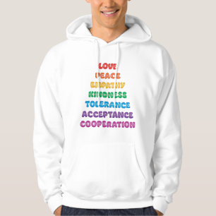 Love, peace... hoodie