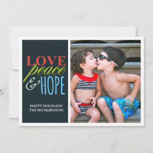 Love Peace + Hope Holiday Card