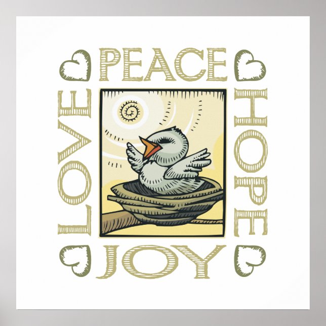 Love, Peace, Hope, Joy Poster (Front)
