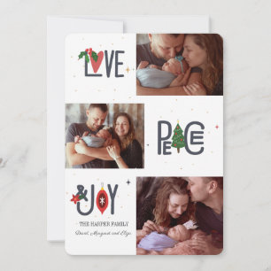 Love, Peace & Joy 3-Photo Holiday Card
