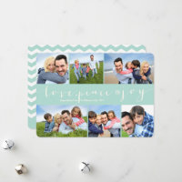 Love Peace Joy Aqua Band Modern 6 Photo Collage