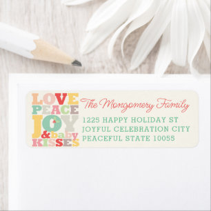 Love Peace Joy Baby Kisses First Christmas Labels