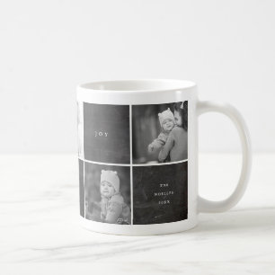 Love Peace Joy Blocks Photo Collage Holiday Mug