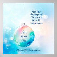 "Love Peace Joy" Christmas Ornament