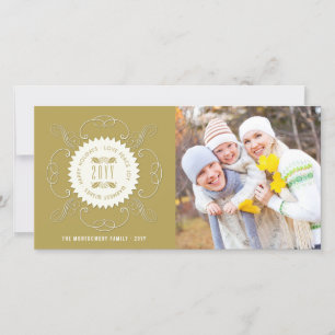 Love Peace Joy Christmas Seal Holiday Photo Card