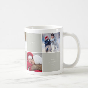 Love Peace Joy Colour Blocks Photo Collage Mug