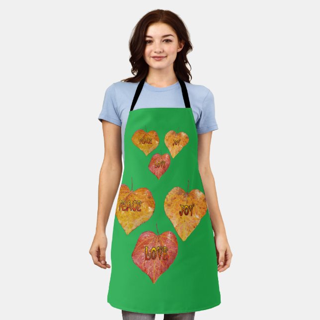 LOVE, PEACE, JOY Hearts Apron (Worn)