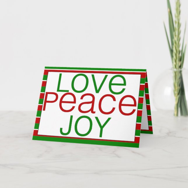 love, peace, joy holiday card (Front)