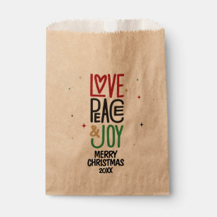 Love, Peace, & Joy - Merry Christmas 20XX Favour Bags