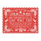Love Peace, Joy papel picado red Christmas