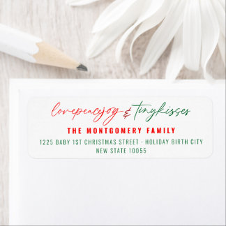 Love Peace Joy Tiny Kisses Baby's 1st Christmas