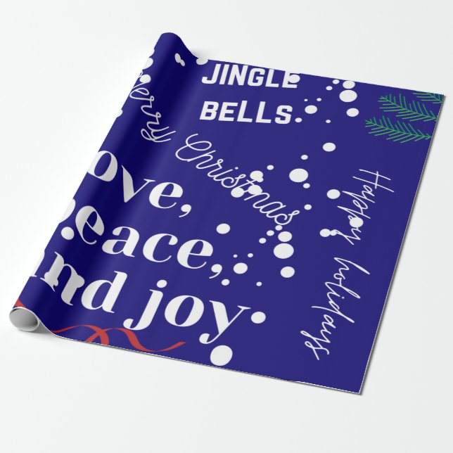 Love, Peace, Joy Wrapping Paper (Unrolled)