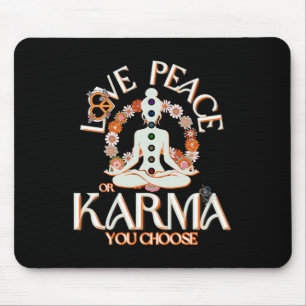 Love Peace Karma Sign Divine Feminine Yang Yoga Yi Mouse Mat