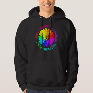 Love Peace Kindness Equality Inclusion Peace Sign Hoodie