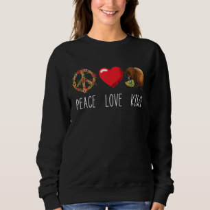 Love Peace Kiwi Bird New Zealand Flightless Nation Sweatshirt