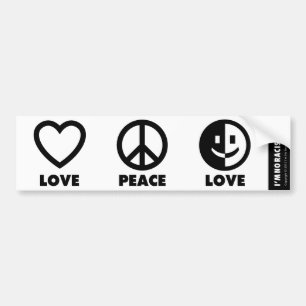 Love Peace Love Bumper Sticker