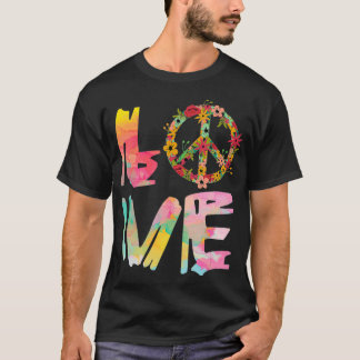 Love & Peace peace sign colorful T-Shirt