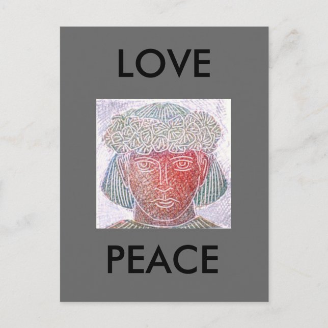 LOVE PEACE POSTCARD (Front)