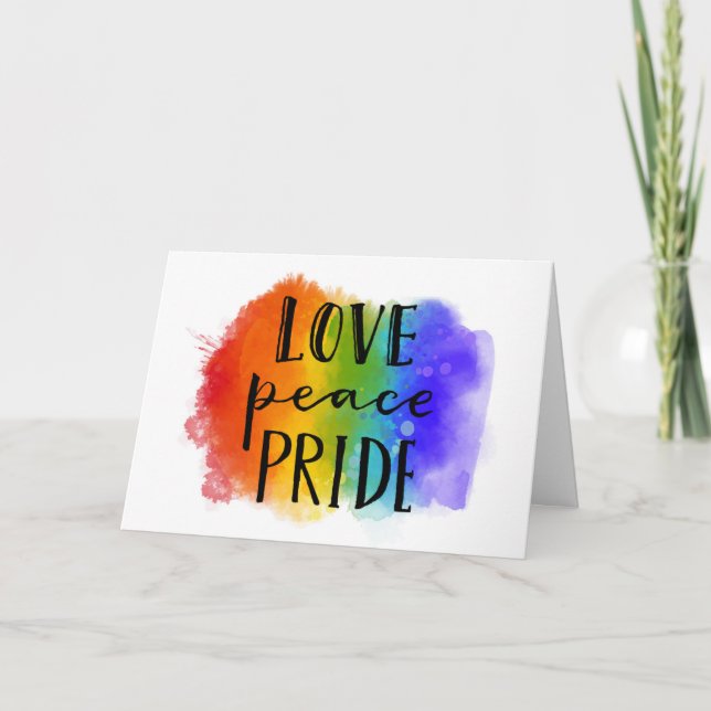 Love Peace Pride Card (Front)