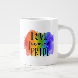 Love Peace Pride Large Coffee Mug