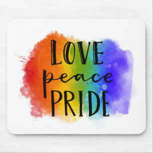 Love Peace Pride Mouse Mat