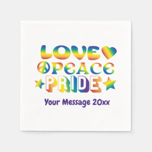 Love Peace Pride Napkin