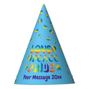 Love Peace Pride Party Hat