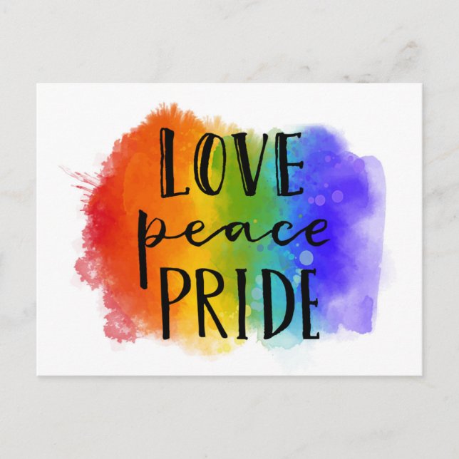 Love Peace Pride Postcard (Front)