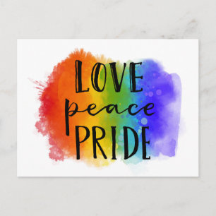 Love Peace Pride Postcard
