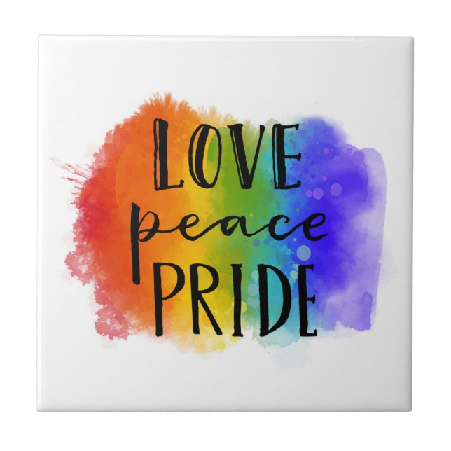 Love Peace Pride Tile (Front)