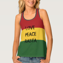 Love Peace Rasta Colours Hippie Top