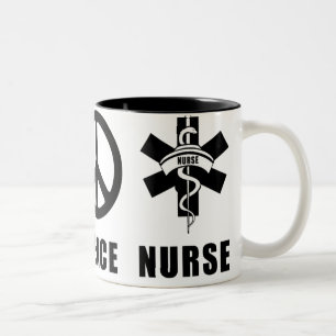 Love Peace RN Two-Tone Coffee Mug