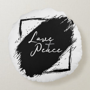 Love & Peace Round Cushion
