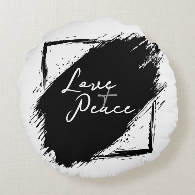 Love & Peace Round Cushion (Back)