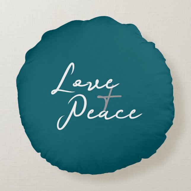 Love & Peace Round Cushion (Back)