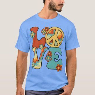Love Peace Sign 60s 70s Costume Party Outfit famil T-Shirt