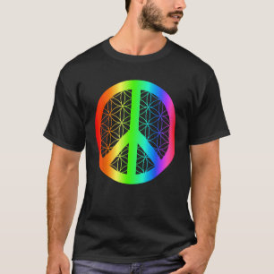 Love Peace Symbol Flower Of Life T-Shirt