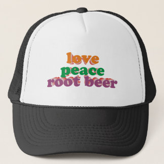 love peace trucker hat