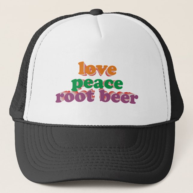 love peace trucker hat (Front)
