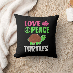 Love Peace Turtles Cute Zoo Animals Turtles Lover Cushion
