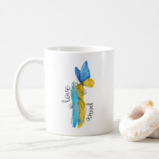 Love, Peace Ukraine Coffee Mug