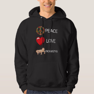 Love Peace Uromastyx Lizard Desert Agame Reptile   Hoodie