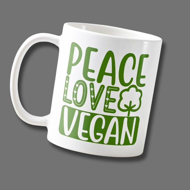 Love Peace Vegan Coffee Mug (Creator Uploaded)