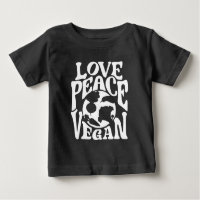 Love Peace Vegan Slogan Vegetarian Funny 